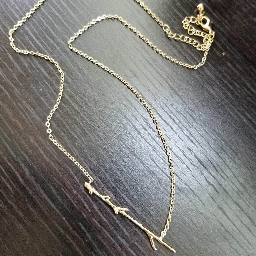 Delicate Gold Tree Branch Necklace